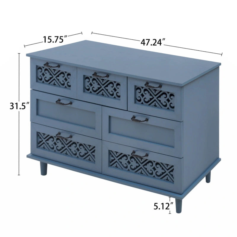 Commode à 7 tiroirs pour Chambre, Salon et Bureau