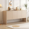 Buffet de rangement 60L avec 4 portes et dispositif anti-rebond (Crème abricot)