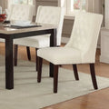 Chaise de salle à manger capitonnée en similicuir