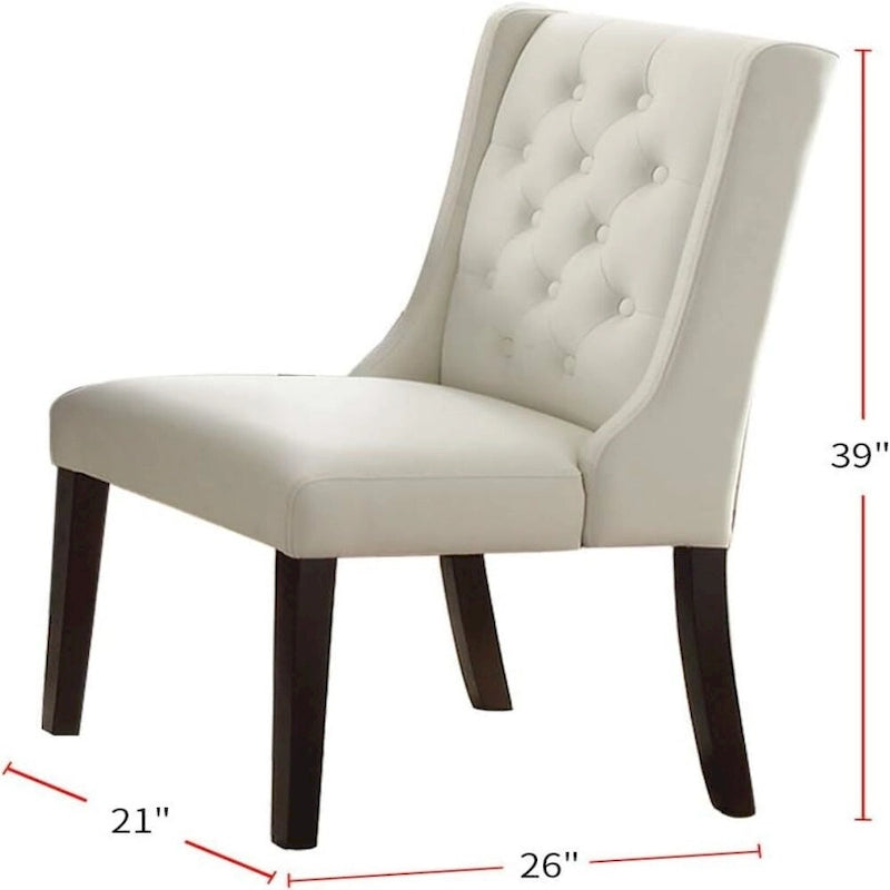 Chaise de salle à manger capitonnée en similicuir