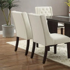 Chaise de salle à manger capitonnée en similicuir