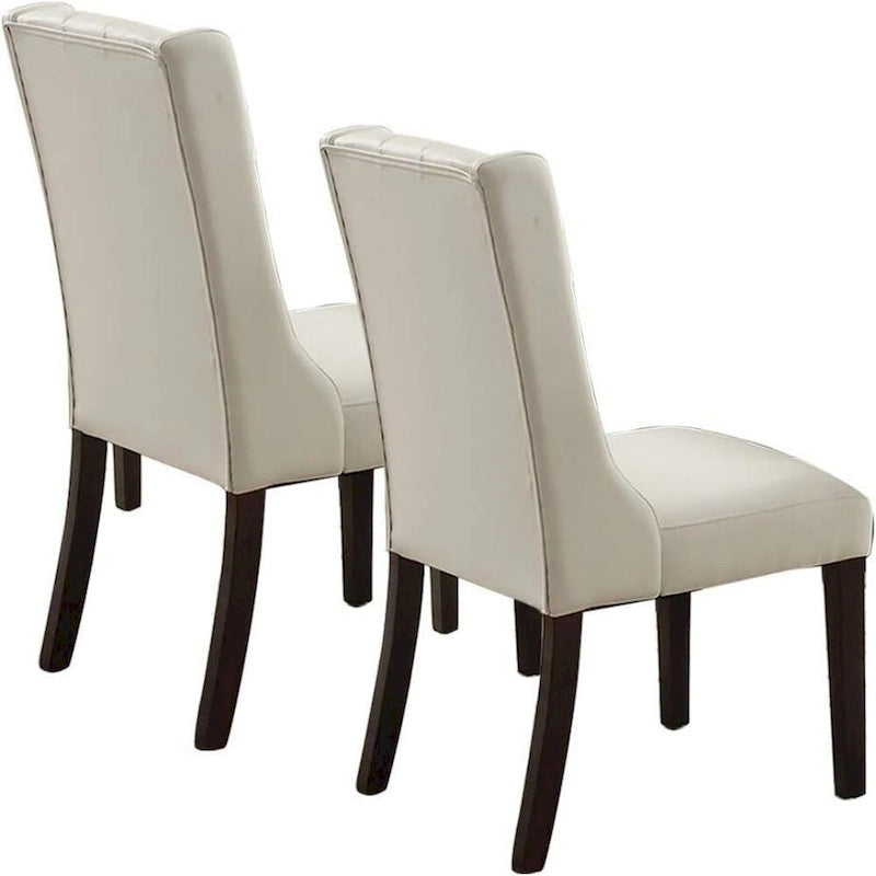 Chaise de salle à manger capitonnée en similicuir