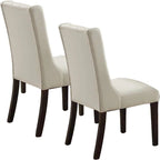 Chaise de salle à manger capitonnée en similicuir